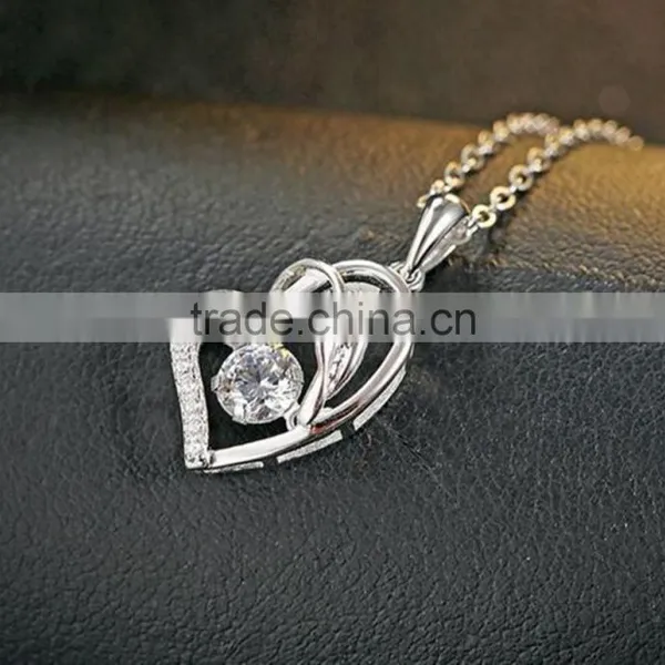 Sterling Silver Forever Lover Heart Pendant Necklace For Women photo-2