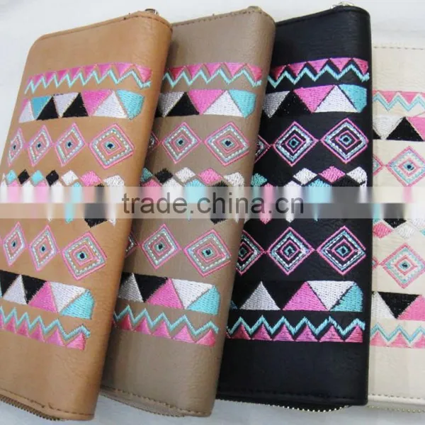 Fashion Hot Popular Lady pu Leather Around Geometrical Zipper Purse photo-2
