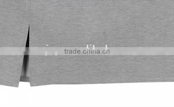 2016 Linen Gray Letters Posted Split Skirts photo-2