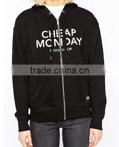 Cheap Printed Logo Women Fleece Jacket 2015 photo-4