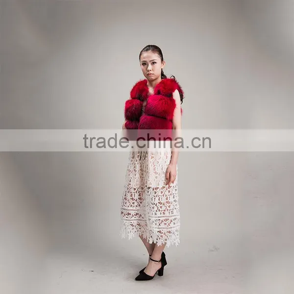 Myfur 2016 Fashion Women Popular Natural Winter Real Raccoon Fur Waistcoat and Vest photo-2