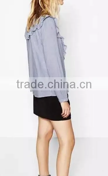 Runwaylover EY2360B Women Embroidery Blouses Floral Vintage Loose Office Linen Tops Ladies Shirts photo-2