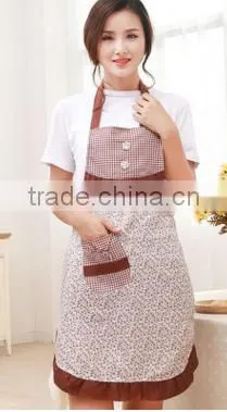 Fashionable Kitchen Waterproof and Oil Floral Sleeveless Apron Promotional Aprons Customized Advertising photo-2