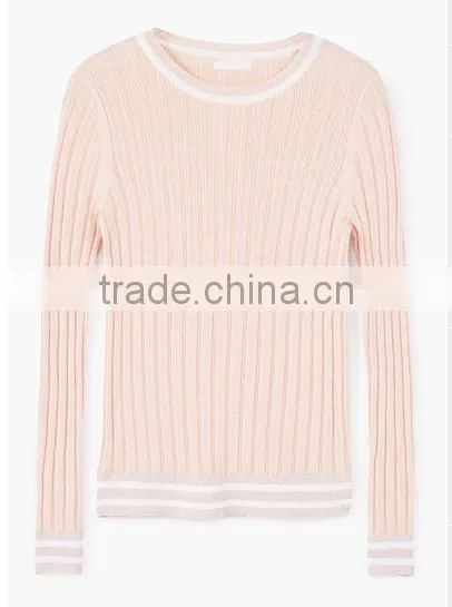 Ladies Branded Stylish Tight Thin Pullover Sweater From Shantou OEM Factory photo-5