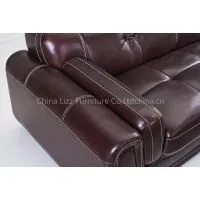1+2+3 Coffee Leather Sofa photo-3