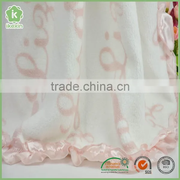 Wholesale Quaility Soft Coral Fabric Baby Blanket photo-4