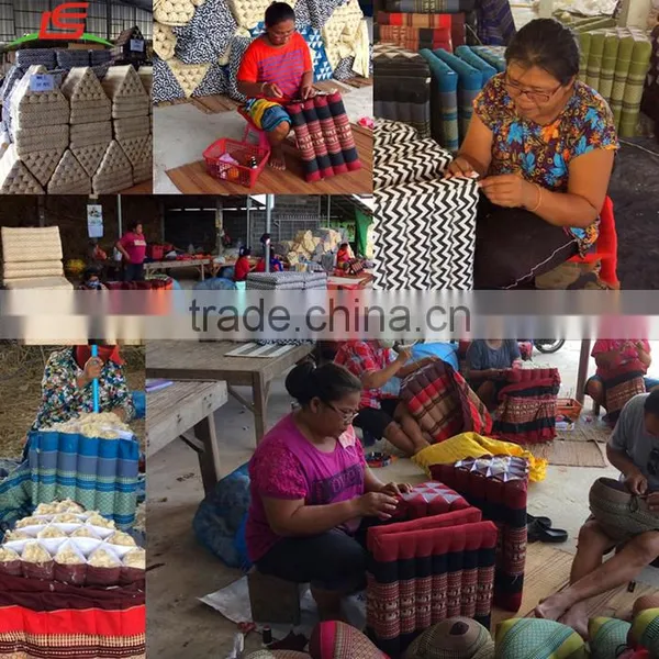 THAI TRIANGLE PILLOW DECORATIVE KAPOK COTTON CUSHION photo-6