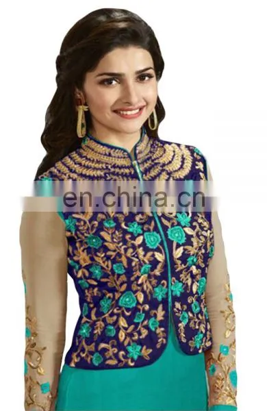 2017 Ladies Attractive Casual Party Wear Koti Style Salwar Kameez Dress Materials photo-2