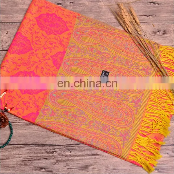 Fashion Paisley 100% Cotton Jacquard Minority Style Women Shawl Scarf photo-6