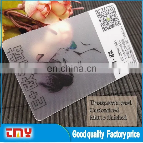 Custom Pvc Business Card Printing ,Transparent Plastic Business Card Printing photo-5