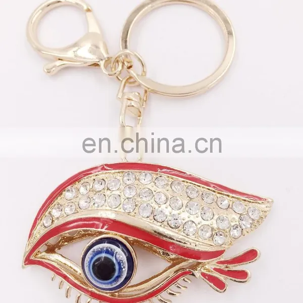 Hot Sale Personalized Metal Crystal Evil Eye Key Ring Car Keychain Pendant Key Chain photo-4
