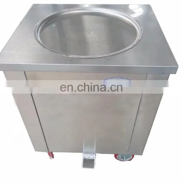45 cm 50cm 60cm 1 Single Square Round Roller Fryer Flat Pan Fried Ice Cream Roll Machine photo-2