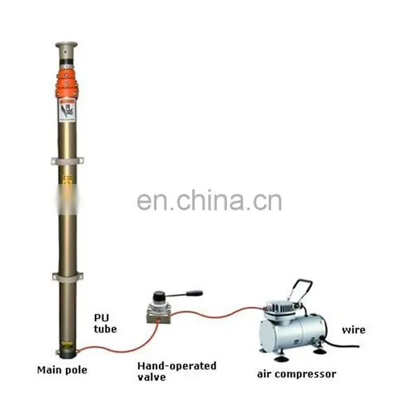 8.4m Inner Cable Telescopic Mast Surveillance Camera Tower photo-6