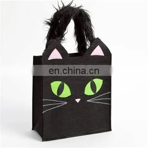 Wholesale Halloween Felt Pumpkin Candy Tote Bag for Kids Trick or Treat Bag photo-5