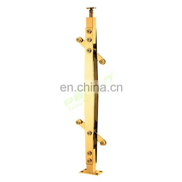 New Fashion Deck Post Sus 304 Balustrade Glass Balcony Railing Stainless Steel Railing Prices photo-2
