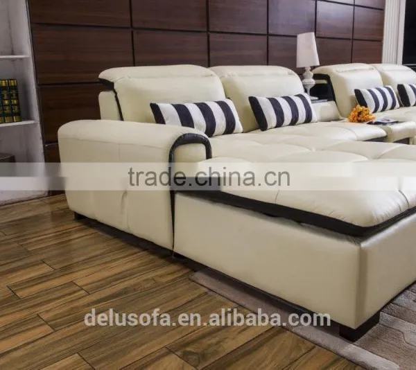 Modern Retail Furniture,u Shape Leather Sectional Sofa,house Apartment Furniture