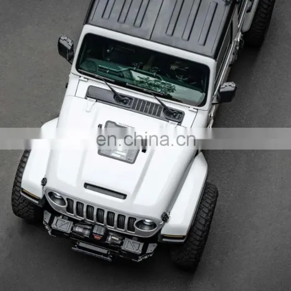 Fury Series Gravity Black Metal Hood Engine Cover for Jeep Wrangler JL 18+ 4x4 Auto Parts photo-3
