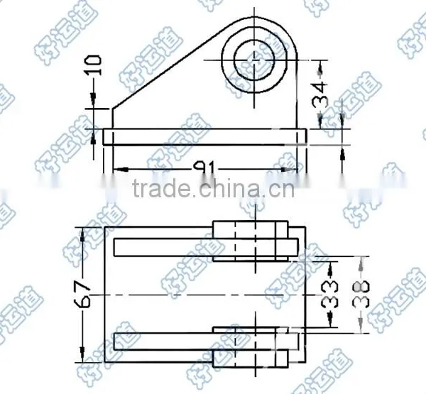 08128 Wing Body Truck Trailer Cylinder Bracket photo-2