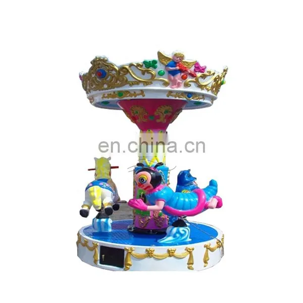 Coin Operated Mini 3 Seats Carousel Kiddie Rides for Sale photo-3
