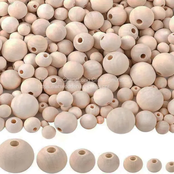 The Manufacturer Directly Supplies Small Black Wood Beads 4mm Wood Beads, Scattered Colored Wood Beads, Wooden Round Balls, Wooden Half Hole Beads photo-4