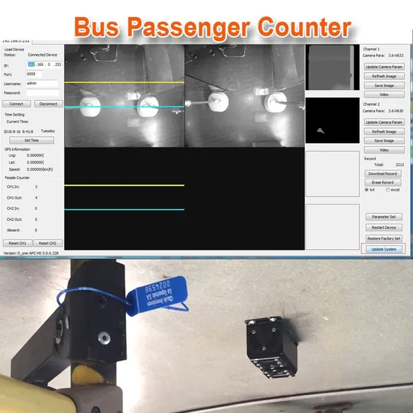 720P HD Video Recording Bus People Counter Integrate 3G Live Video Mobile DVR CMS Platform photo-3