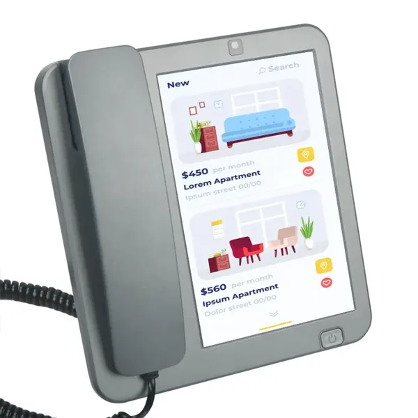 OEM ODM Business Hotel WiFi Bluetooth GSM VoLTE Desktop Landline Phone HD Video Android Cordless Smart Telephones 4G