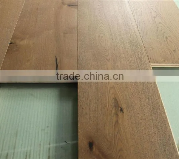 Oiled Coating Oak Engineered Flooring/Raised Knots Oak Engineered Flooring/Smoked Oak Wood Flooring photo-6