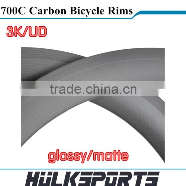 Glossy/matt Carbon Road Bike Rim 60mm 700c Full Carbon Road Bicycle Clincher Rims Toray T700 Carbon Rims for Road Bicycle photo-3
