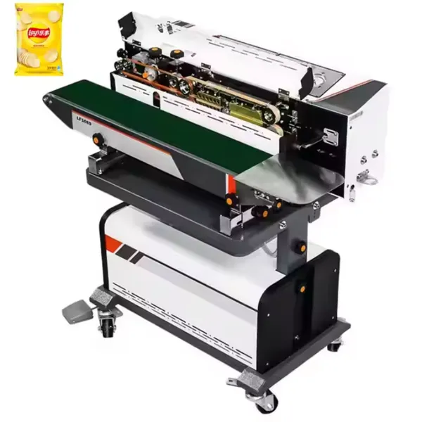 Nitrogen Gas Flushing Vacuum Sealing Automatic Continuous Bag Band Sealer Sealing Machine With Printer photo-4