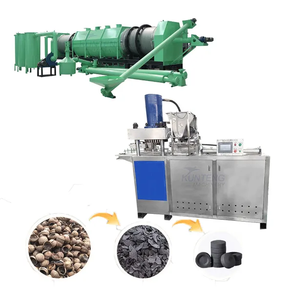 High Efficiency Charcoal Production Line Low-smoke BBQ Charcoal Carbonization Forming Equipment EPC