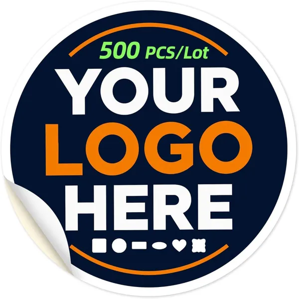 Custom Stickers for Business Logo Rectangle Labels Image Text Personalized Stickers Print Your Own Sticker Laptops