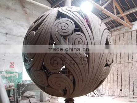 Large Outdoor Cooper Metal Ball Sculpture photo-2