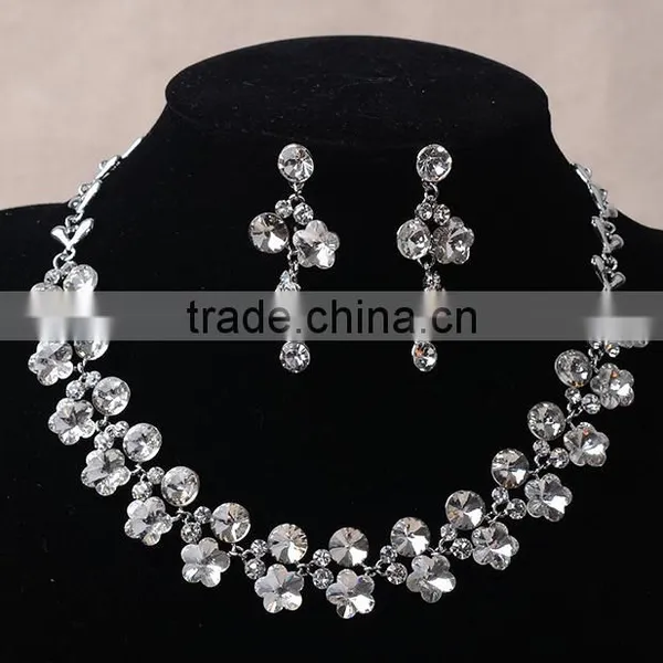 Fashion Jewelry Wholesale Korean Style Elegant Flower Necklace Set photo-3