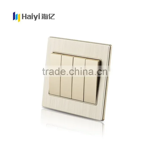 British Style Small MOQ Brass Screw 4 Gang 2 Way Electric Wall Switches Quality Choice Supplier's Choice photo-2