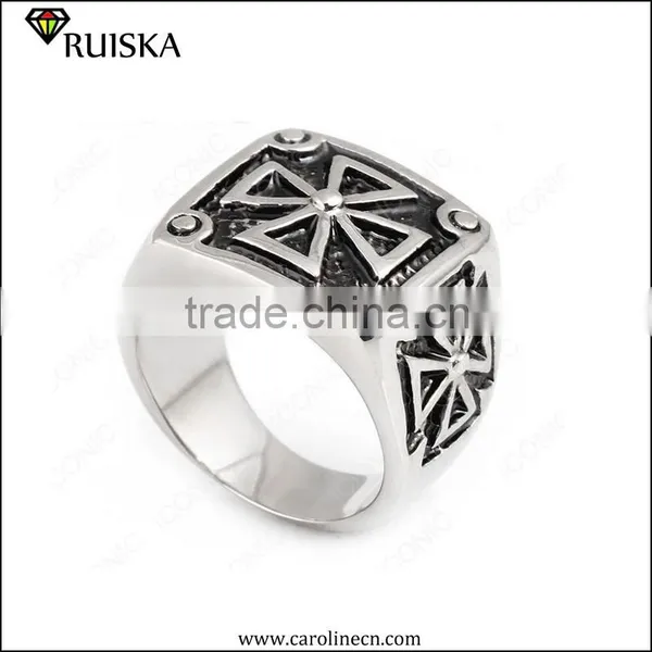 Caroline Wholesale Fashion Silver Cross Ring For Men photo-3