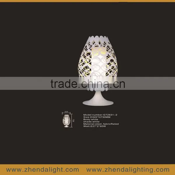 White Color Hollow Out Lamp Shade Hotel Table Lamp& Bedside Decoration Lighting