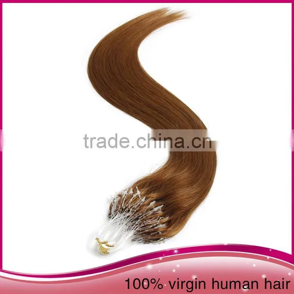 Wholesale Unprocessed Brazilian Virgin Human Hair Weaving 28"Long Straight Micro Ring Loop Hair Extension photo-4