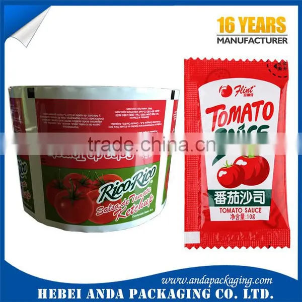 Tomato Sauce Packaging Film/ketchup Packaging Film Roll /tomato Paste Wrapping Film Roll photo-6