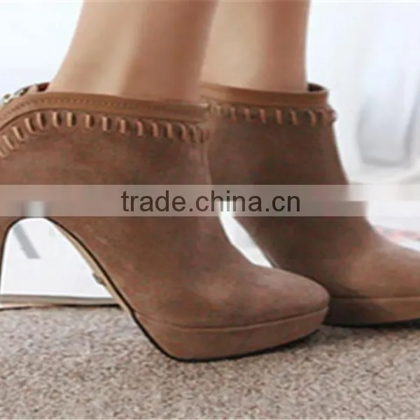 Girls Fancy Boots Ladies Winter Boots Korean High Heel Ankle Boots photo-2