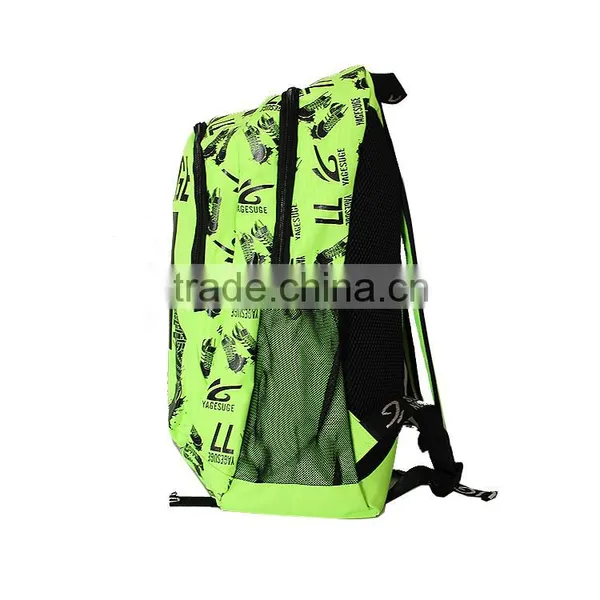 Custom Floral Green Backpack Korean Fashion Nylon Backpack photo-4