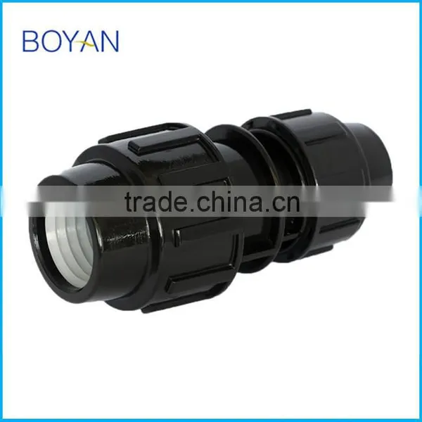China Manufacturer Plastic Compression Pipe Fitting Black pp Compression Reducer photo-2