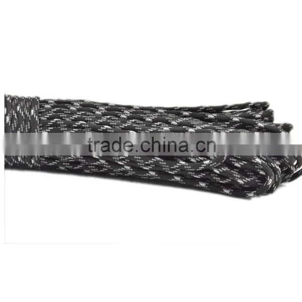 3 Reflective Tracer & 3 Glow in Dark Tracer Military Grade 550 Paracord 1000 Spool Parachute Cord photo-4