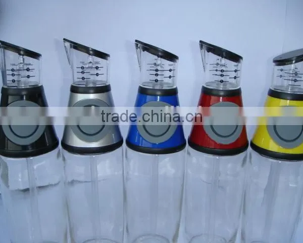 Press and Measure Olive Oil Glass Bottle- Salad Dressing Dispenser Infuser - Vinegar Pourer photo-4