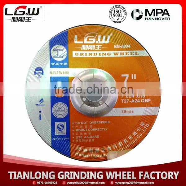 343 Ligangwang Hot Sale 180*6*22 Depressed Center Grinding Wheel for Thailand Market photo-2