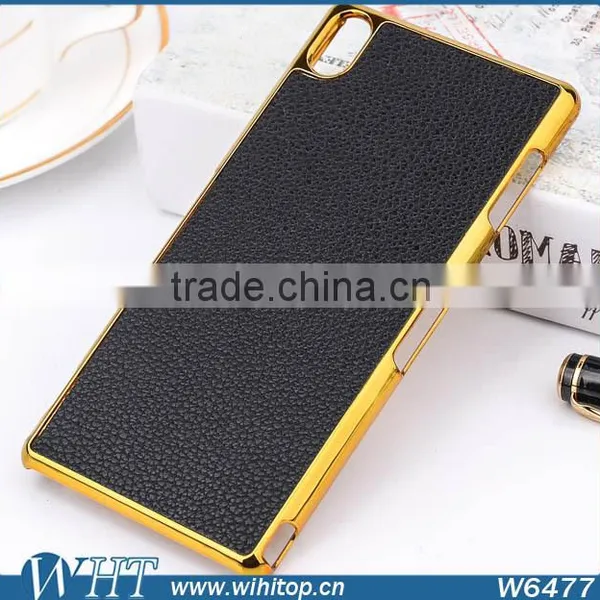 Express Hot Sale PC Back Cover for Sony Z3 Case, Chrome Leather Case for Xperia Z3 photo-6