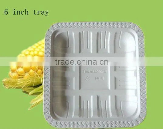 Biodegradable Corn Starch Disposable Plastic Food Tray Quality Choice