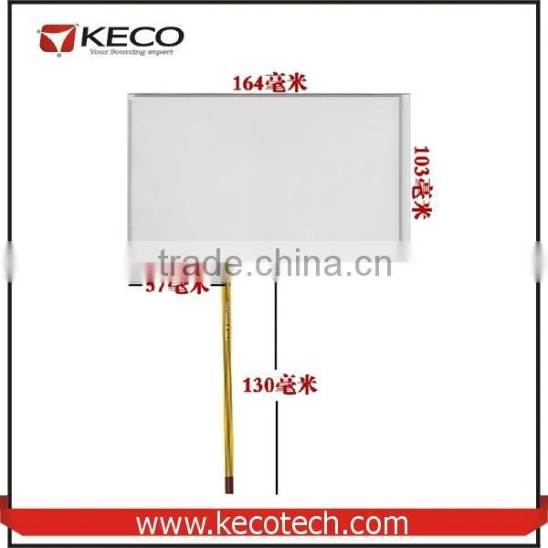 7.0 7.1 Inch Compatible 4 Wire Resistive 164*103 164mm*103mm Long Flex Cable Touch Glass Digitizer Screen