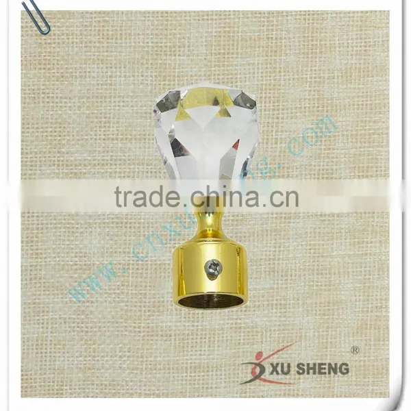 Hot Sell Curtain Rod Crystal Curtain Finial 25-28mm photo-3