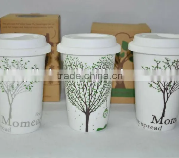 Promotional Single Wall New Bone China Silicon Mug