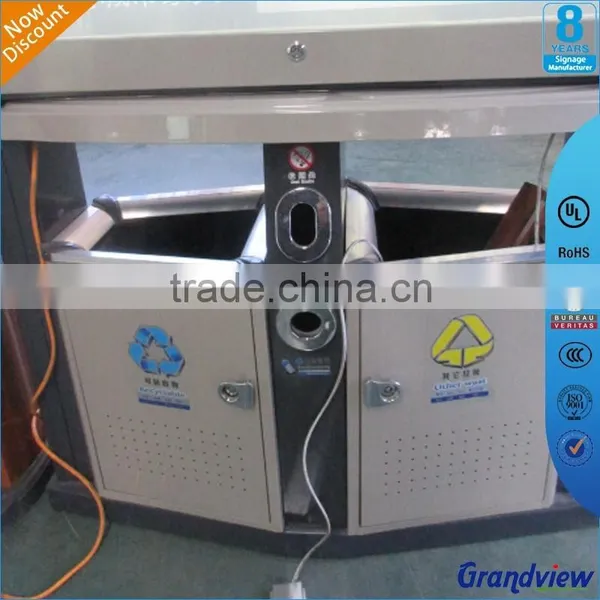 Wooden Brown Paint Led Customized Light Box With Trash Bin photo-3